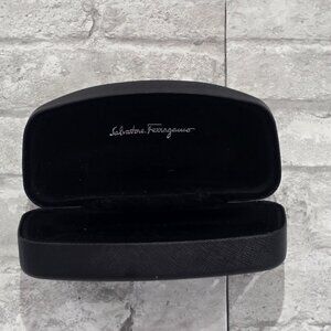 Salvatore Ferragamo Sunglasses Eyeglass Clamshell Case Hard Case‎ Black Fliptop